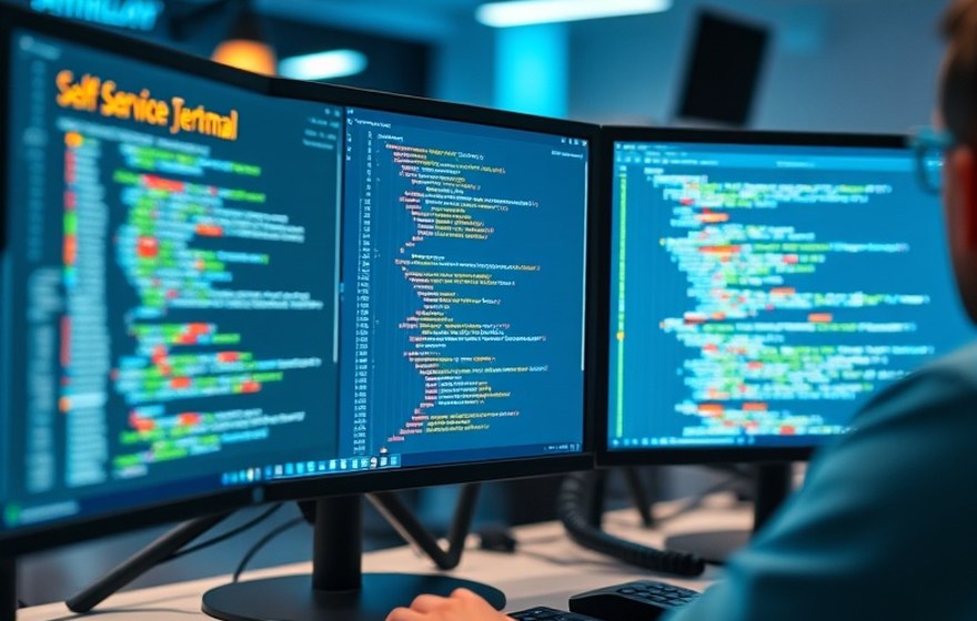 Self-service interface running normally